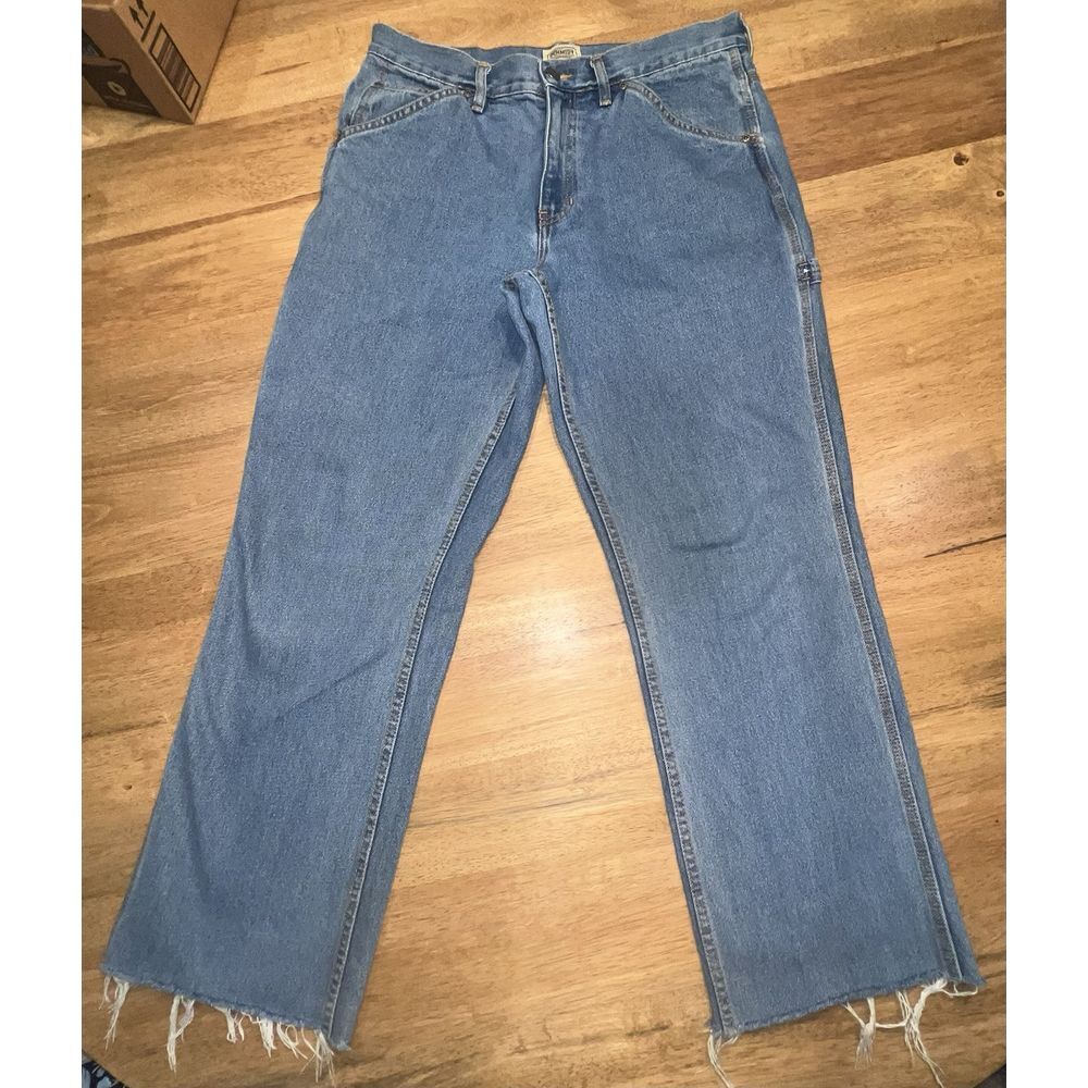 Distressed Carpenter Jeans Men 34x31 Work Wear Y2K Cotton Frayed Hem‎ Schmidt